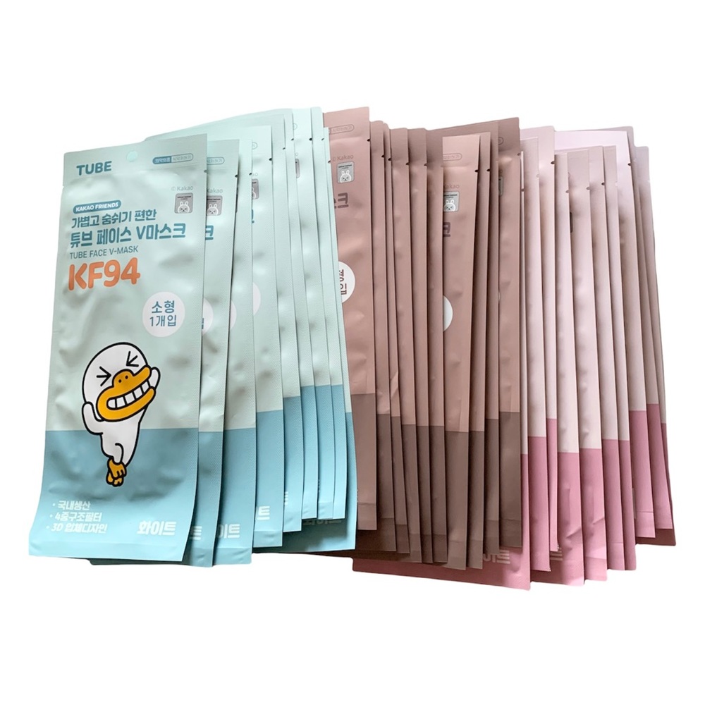 Toddler Mask Kakao Friends Face V Mask KF94 29 Masks White
